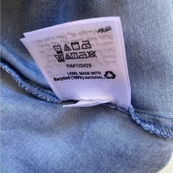 Charter Club Size Small Blue Top Long Sleeve Button Down Shirt Top. - Picture 7 of 8